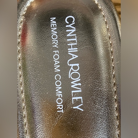 Cynthia Rowley Metallic Woven Slide Sandals - Picture 3 of 6